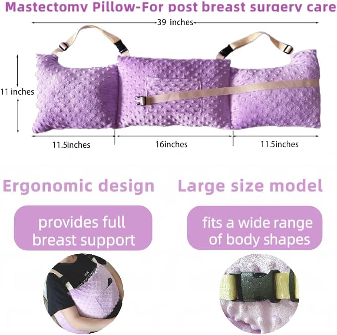 Mastectomy Pillow-Post Surgery Pillow, Breast Pillow, Heart Surgery, Breast Augmentation and Breast Reduction Recovery Supplies, Breast Cancer Pillow.