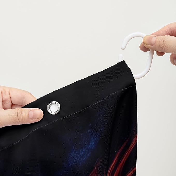 AILONEN Boys Wolf Shower Curtains, Animal Wolf Print Shower Curtain for Boys Kids Bathroom Decor,Modern Abstract Black Bath Curtain 72" W*72" H Decor with 12 Plastic Hooks