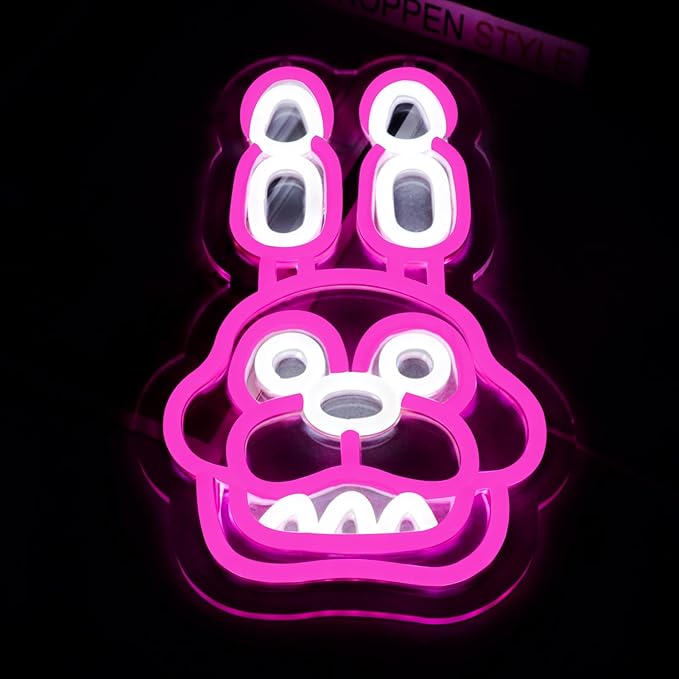 Pink Anime Neon Sign，Neon Signs for Wall Decor，LED Neon Light for Bedroom、Game Room，birthday、Christmas Gifts