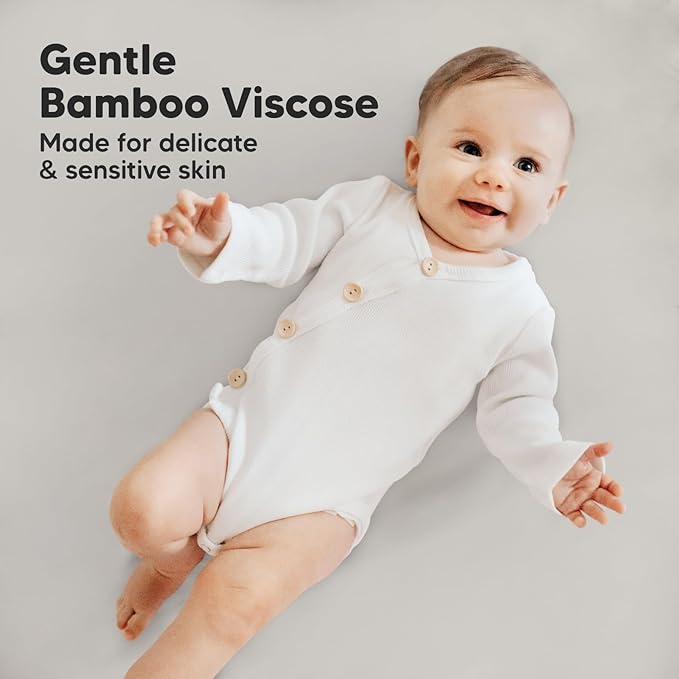 Pack and Play Sheets Fitted, 2-Pack Mini Crib Sheets - Pack N Play Sheets, Organic Fitted Crib Sheet for Pack and Play Mattress, Playard Baby Crib Sheets, Crib Sheets Neutral for Boys, Girls (Sage)