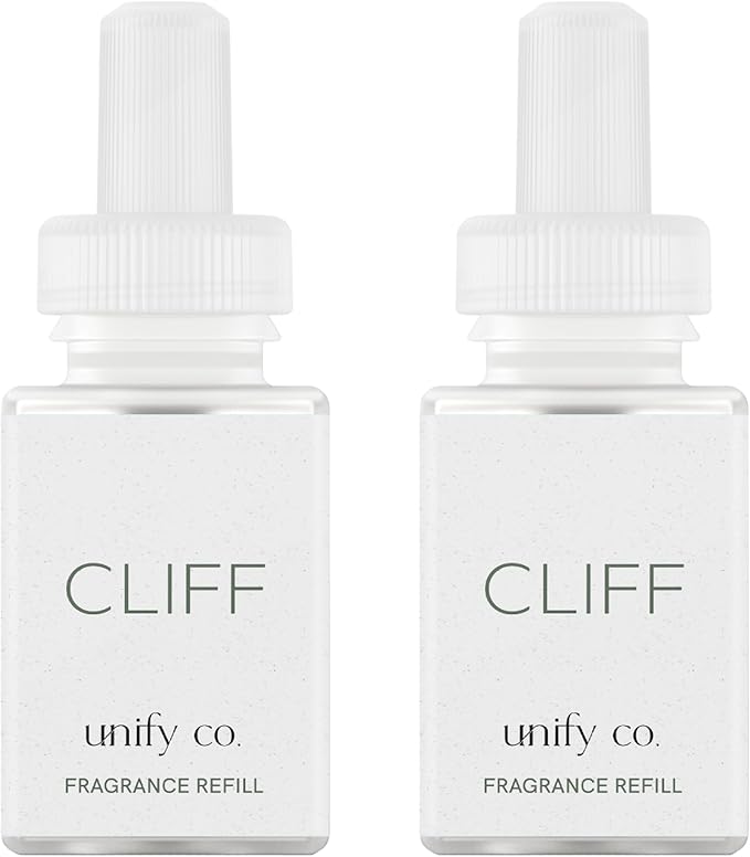 Pura & Unify Co. Home Scent Refill - Smart Home Air Diffuser Fragrance - Up to 120-Hours of Premium Fragrance per Refill - Clean & Safe Diffuser - Household Essential - 2 Pack, Cliff