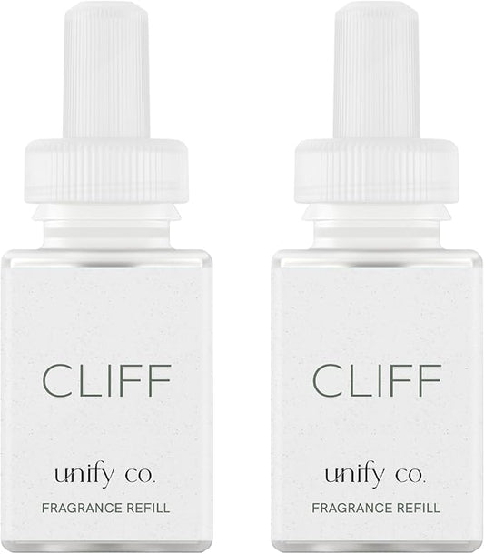 Pura & Unify Co. Home Scent Refill - Smart Home Air Diffuser Fragrance - Up to 120-Hours of Premium Fragrance per Refill - Clean & Safe Diffuser - Household Essential - 2 Pack, Cliff