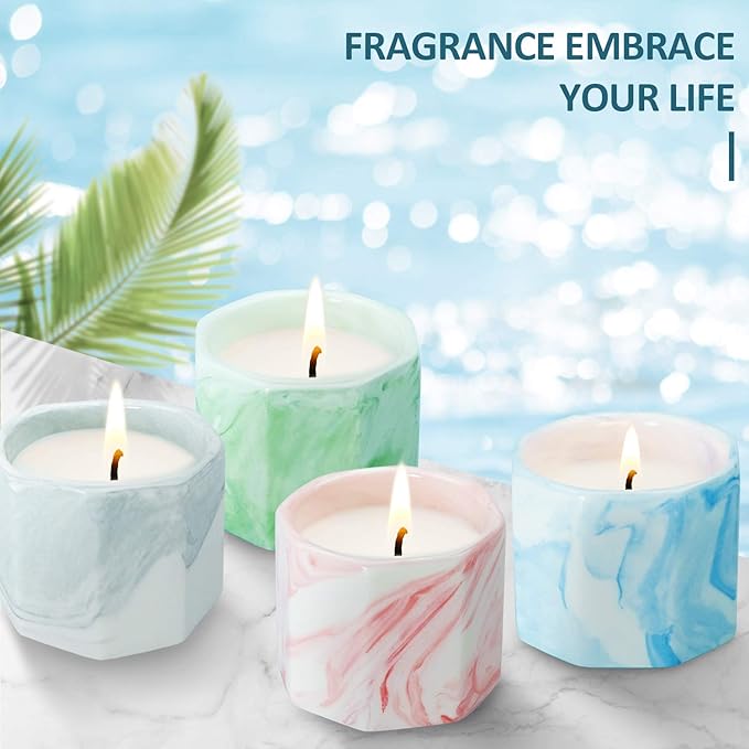 Scented Candles Set, Candles for Home Scented, Aromatherapy Candles for Home, Soy Wax Candles Set 4x2.0 oz, Wonderful Gifts for Mother, Women, Friends and Coworkers
