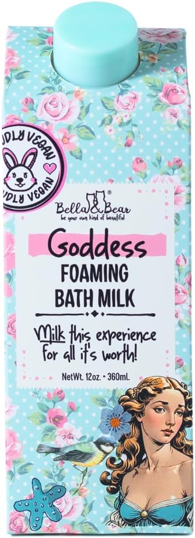 Bella & Bear Goddess Foaming Bath Milk - Gift for Women - Teens - Tweens - Vegan 12 oz