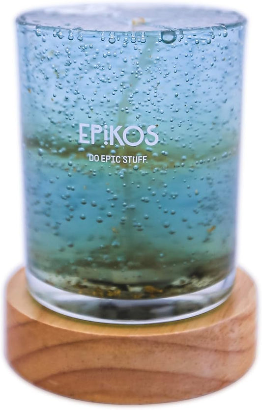 EPIKOS Scented Candles Aromatherapy Candle with Nighttime Illumination,12.35oz, 45-Hour Burn Time, Perfect Home Decor and Gift Choice, Floral, Fruity scents (Earl Grey Tea & Cucumber)