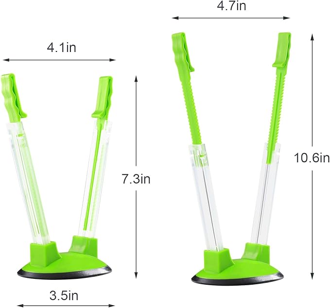 Baggy Rack-Pack of 2 Bag Holder for Plastic Bags, Plastic bag bracket, No-hands Food Storage Bag Holders