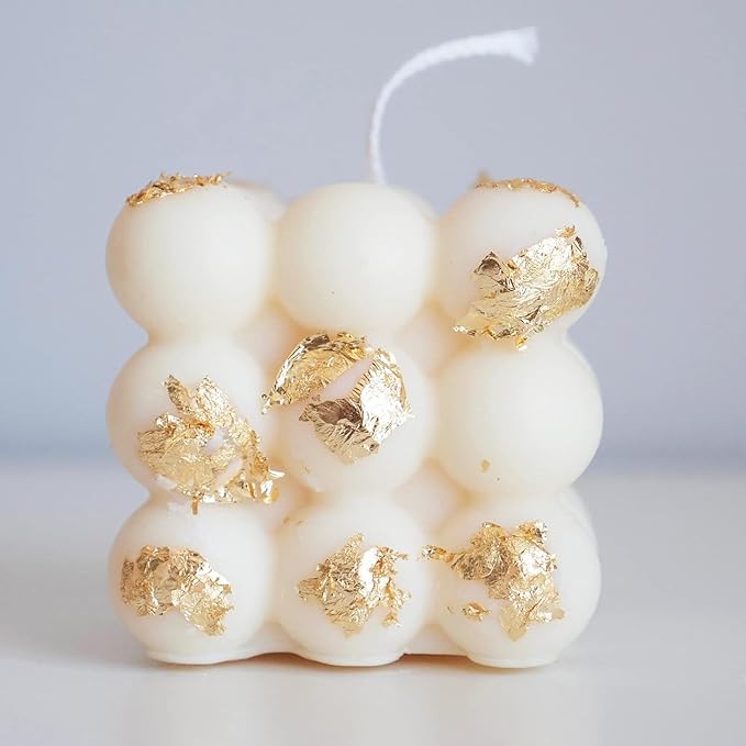 Aroma Candle Bubble Shaped,Aesthetic Scented Candle,150G Handmade Soy Wax Decorative Candle for Table Photo Prop Birthday Gift,Prefect for Meditation Stress Relief Mood Boosting-White