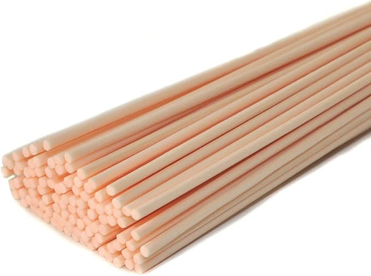 50pcs Fibre Reed Diffuser Sticks, DIY Home Fragrance Scented Oil Sticks (12" x 4mm, Beige)