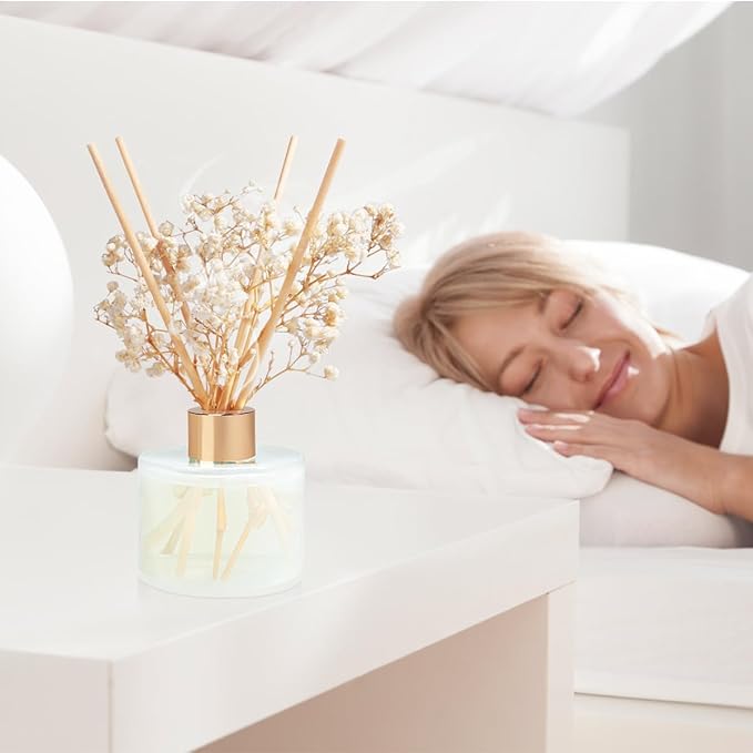 Scent Diffuser Set, White Jasmine & Linen & Melon Scent Diffuser 3 Packs * 5.28oz (150ml) with 24 Sticks Long Lasting Fragrance for Home, Bathroom, Room Decor