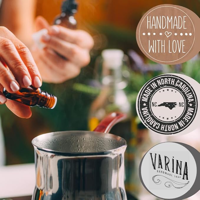 Varina Organic Peppermint Bar Soap - Gentle Cleansing for Sensitive Skin, Herbal and Mint - 3 Pack