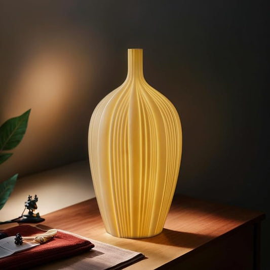 RONDURE 13.9" Modern Table Lamp, Modern Bedside Lamps for Bedroom, Living Room and Nightstand, White Translucent Ceramic Shade, Warm Ambient Lighting, Home Decor