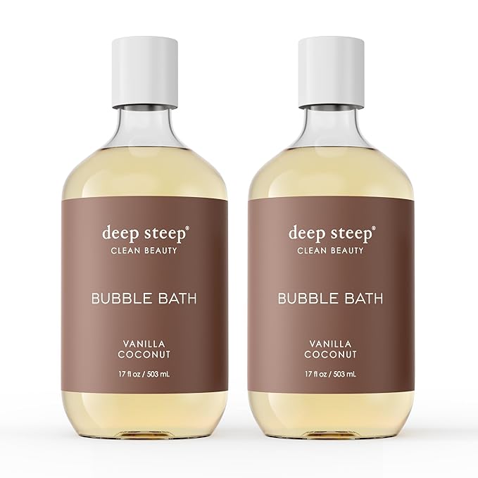 Deep Steep Bubble Bath, 17 Ounce (Pack of 2) (Vanilla Coconut)