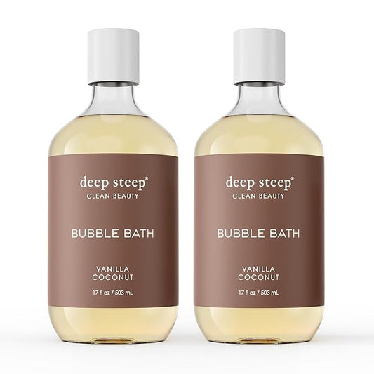 Deep Steep Bubble Bath, 17 Ounce (Pack of 2) (Vanilla Coconut)