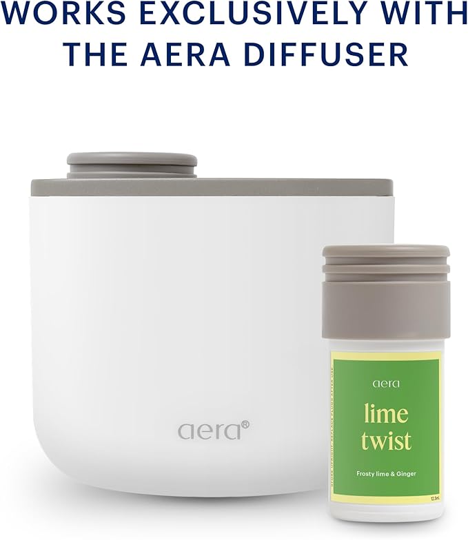 AERA Mini Lime Twist - Essential Oil for Home - Cheerful and Refreshing Fragrance -Notes of Frosty Lime and Ginger- Scent Refill - Capsule Size Works with Mini Diffuser