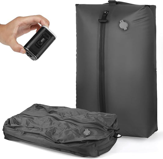 Vacuum Bags for Travel,Vacuum Bags for Travel with Wireless Vacuum Pump,IP67 Reusable Vacuum Compression Bags for Suitcases(1PC+Pump)