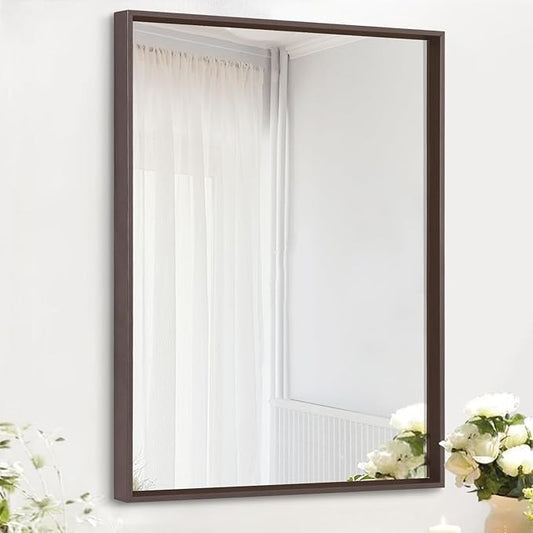 AAZZKANG Bathroom Mirror 26"x18" Rectangular Metal Framed Vanity Mirrors for Bedroom Bathroom Living Room Home Decor Large