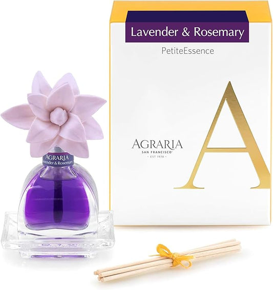 AGRARIA PetiteEssence Flower and Reed Diffuser Set, Hand Crafted Sola Flower Botanical Home Fragrance Diffuser, Scented Oil Reed Diffuser, Flower and Reed Diffuser Gift Set for All Occasions