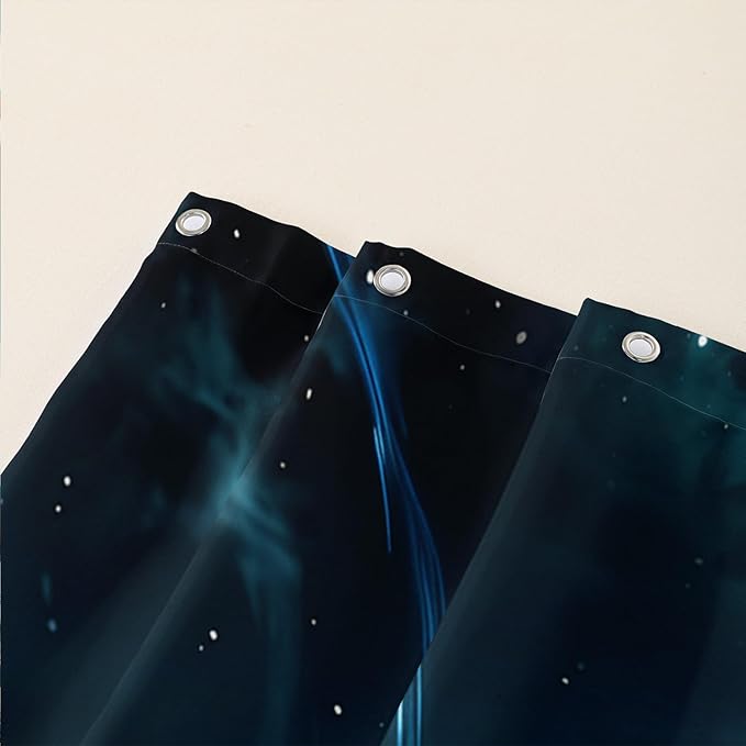 AILONEN Dinosaur Shower Curtain for Kids Boys Teens.Sky Blue Planet Dinosaur Bath Curtain for Bathroom,Machine Dinosaur Curtain Modern Polyester with 12 Plastic Hooks 72" W*84" H