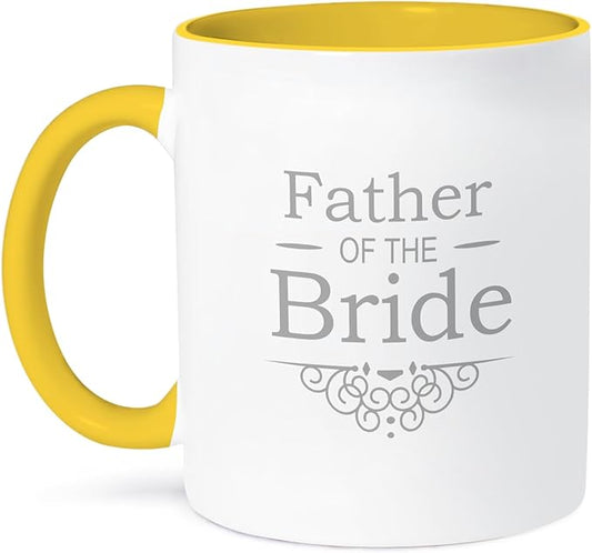 3dRose, 15oz Two-Tone Yellow Mug, Yellow/White