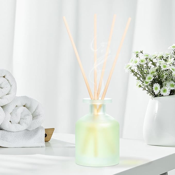 Reed Diffuser - Clean Linen 3.38oz (100ml) 2 Pack Essential Oil Reed Diffuser Set with 16 Sticks, Long Lasting Fragrance for Home, Bathroom, Bedroom, Room, Decor