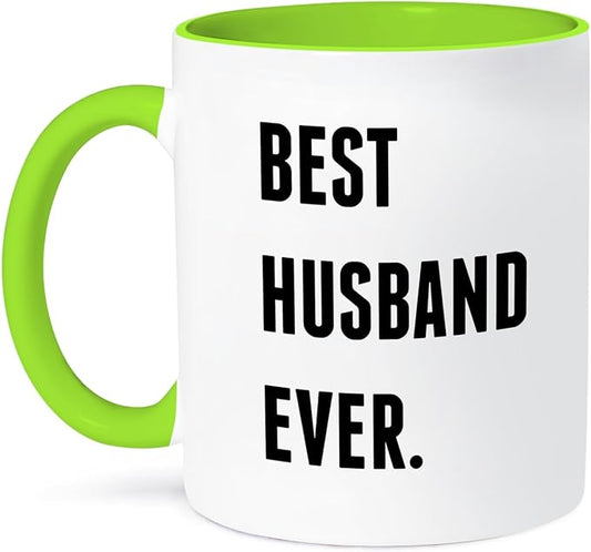 3dRose, 11oz Two-Tone Green Mug, Green/White
