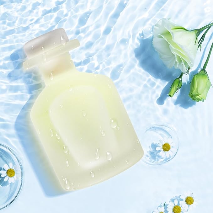 Reed Diffuser - Jasmine Green Tea & Ebony Rose 3.38oz (100ml) 2 Packs Essential Oil Reed Diffuser Set with 16 Sticks, Long Lasting Fragrance for Home, Bathroom, Bedroom, Room, Decor