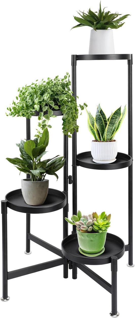 Tiered Metal Plant Stand,5-Tier Plant Stands Indoor Outdoor,Corner Plant Stand Multiple Flower Pot Holder for Living Room Patio Garden Balcony Displaying plants