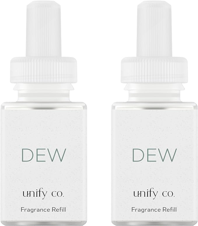 Pura & Unify Co. Home Scent Refill - Smart Home Air Diffuser Fragrance - Up to 120-Hours of Premium Fragrance per Refill - Clean & Safe Diffuser - Household Essential - 2 Pack, Dew