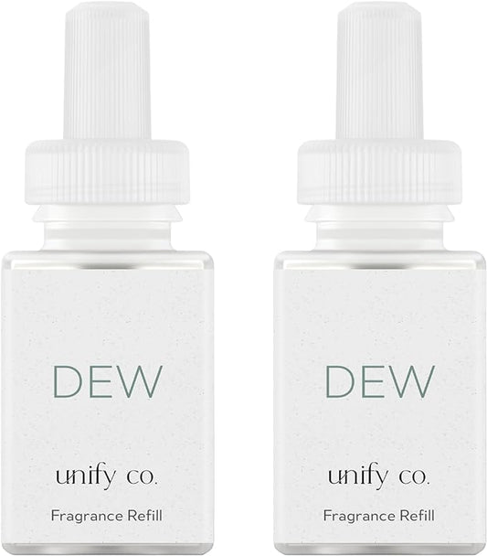 Pura & Unify Co. Home Scent Refill - Smart Home Air Diffuser Fragrance - Up to 120-Hours of Premium Fragrance per Refill - Clean & Safe Diffuser - Household Essential - 2 Pack, Dew
