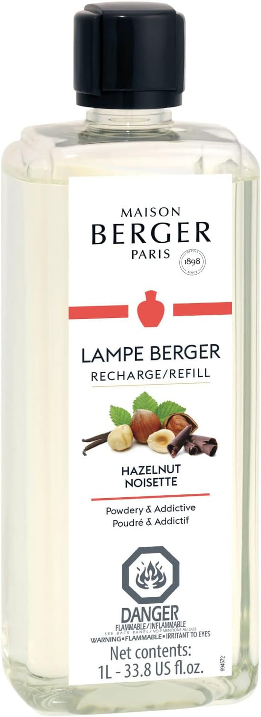 MAISON BERGER - Hazelnut - Lampe Berger Fragrance Refill for Home Fragrance Oil Diffuser - Air Freshener - 33.8 Fluid Ounces - 1 Liter