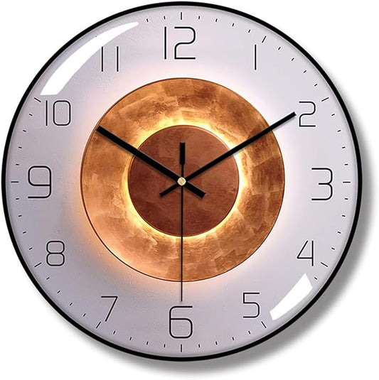 Ergocar Wall Clock, Art Deco Wall Clock, Non-Ticking Silent Modern Metal Wall Clock, Suitable for Living Room, Bedroom, Office,Study Room