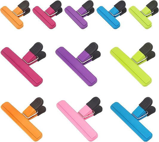 11Pcs Chip Bag Clips, Bag Clips for Food Storage, Snack Bag Clips for Chips and Other Food Bags, Heavy Duty Sealing Clips for Home, Office and More