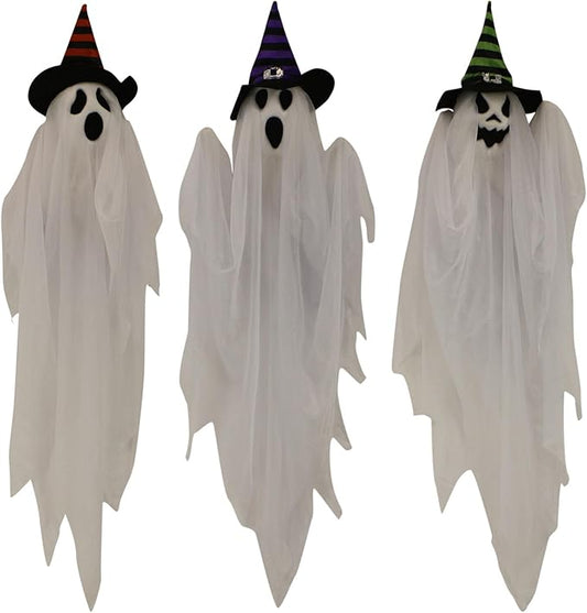 Haunted Hill Farm 26" Hanging Ghosts Halloween Animatronic