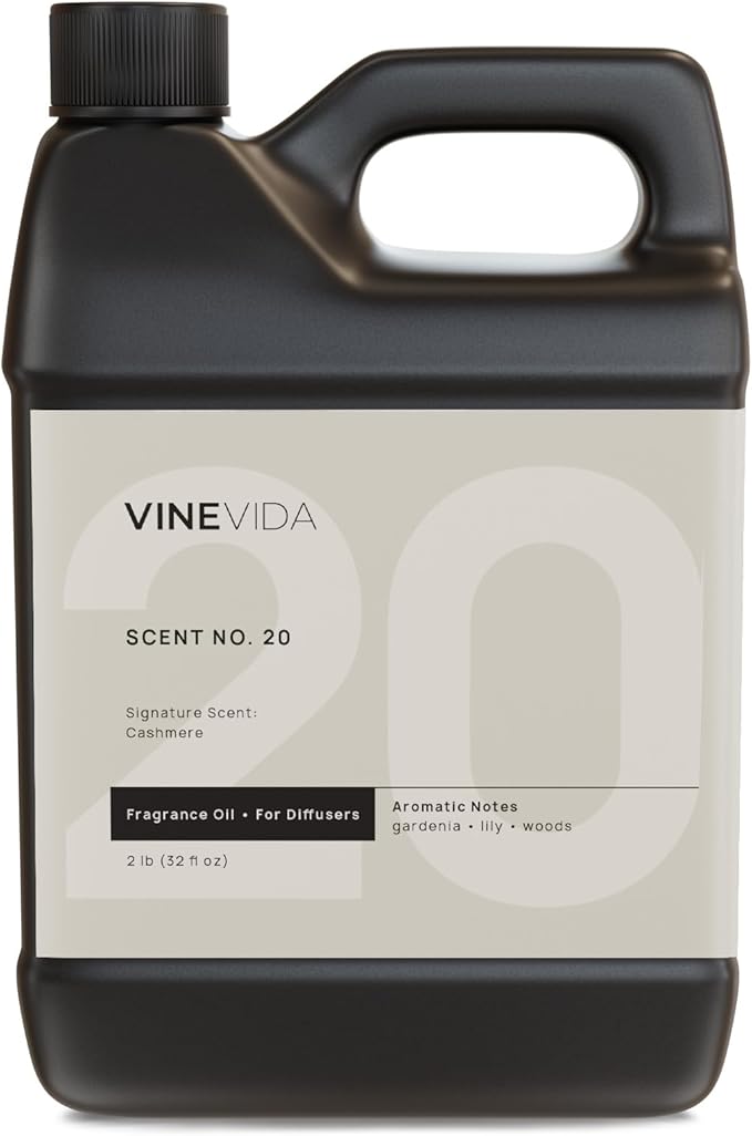 VINEVIDA [32 Fl Oz] Cashmere Fragrance Oil for Cold Air Diffusers, Essential Oils for Diffuser Oil Refill & Air Freshener Room Spray