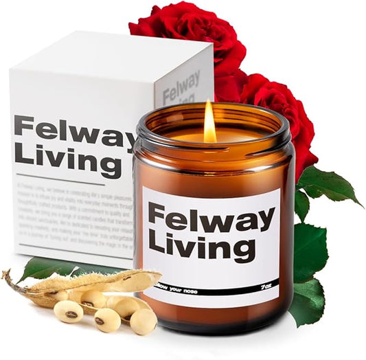 Rose Scented Candles for Shower & Healing, All Natural Aromatherapy Candle for Women Gift (Rose, Bruning Time 40+ Hrs)