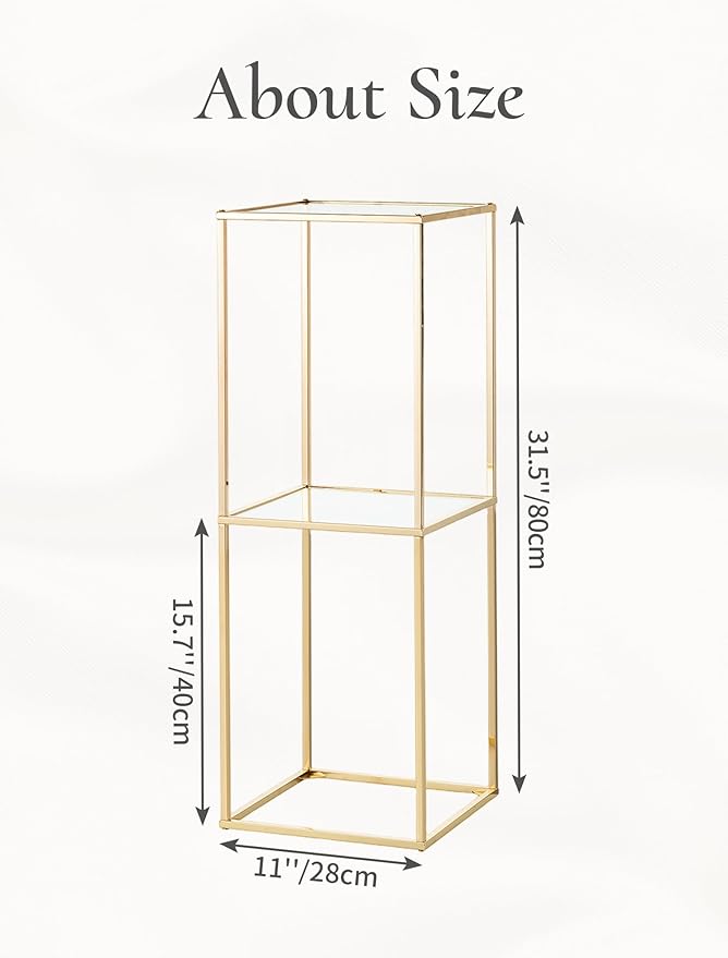 Gold Plant Stand Centerpieces for Table: 31.5 inch with 2-Layer, Tall Centerpieces for Wedding Table, Gold Center Pieces Decoration for Wedding Reception, 10 Packs