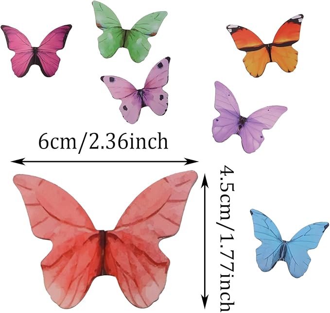 Penta Angel Magnetic Book Page Marks 24Pcs Colorful Floral Cross Magnet Page Markers Small Cute Bible Book Clips for Girls Boys Student Office Reading Lover (Butterfly, 24)