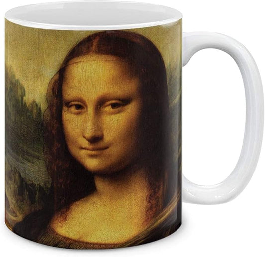 MUGBREW Classic Art Mona Lisa Leonardo Da Vinci Ceramic Coffee Mug Tea Cup, 11 OZ