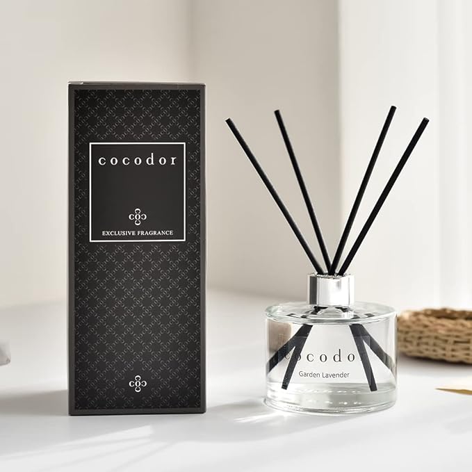COCODOR Signature Reed Diffuser Set/Lemon Eucalyptus / 6.7oz /2 Pack/Home Fragrance Diffuser, Oil Scent Diffuser for Bathroom Shelf Decor