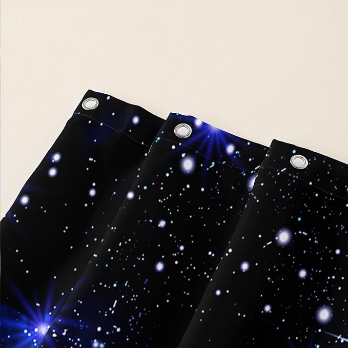 AILONEN Racing Car Shower Curtain for Bathroom, Blue Galaxy Starry Sports Cat Bath Curtain,Speed Car Shower Curtain for Kids Teen,Waterproof Curtain Bathroom 36" W*72" H Decor with 12 Plastic Hooks