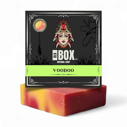 USA MADE 5oz Men's Natural Bar Soap Made from Moisturizing Natural Oils - Handmade Cold Process Soap No Harsh Chemicals, Grapefruit Strawberry Banana Scent (VOODOO)