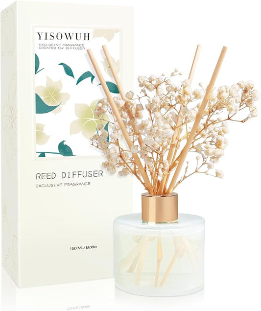 Reed Diffuser Set, 5.28oz (150ml) Fruit Scent Diffuser 1 Pack with 8 Sticks Long Lasting Fragrance for Home, Bathroom, Room Decor
