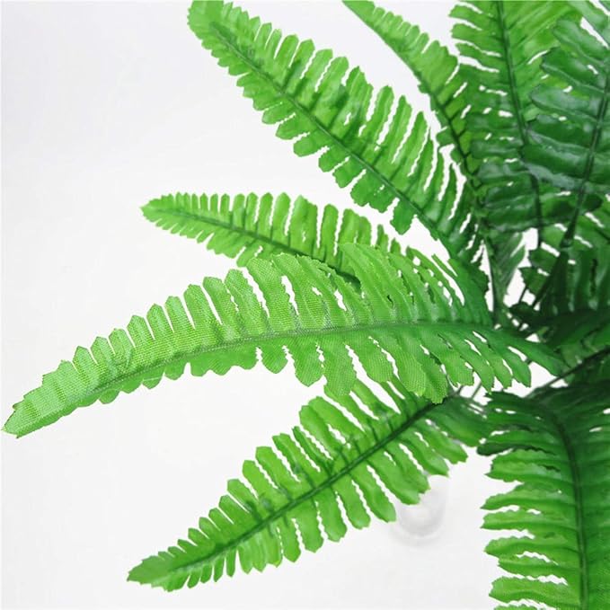 CATTREE Artificial Shrubs, Persian Grass Plastic Plants Fern Leaves Fake Bushes Wedding Indoor Outdoor Home Garden Verandah Kitchen Office Table Centerpieces Arrangements Christmas Decoration - 8 pcs