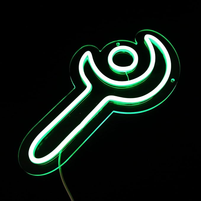 FF14 White Mage Neon Sign for Wall Decor, Game Room, Bedroom, Man Cave, Birthday Decorations, Fan Collection, USB Powered, Green,13.8"x7.3"