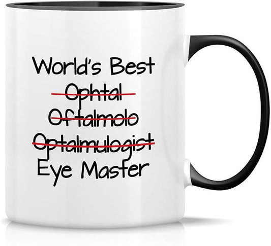 Retreez Funny Mug - World's Best Ophthalmologist Eye Doctor Master Ophthalmology 11 Oz Ceramic Coffee Mugs - Sarcasm Motivational Inspirational birthday gifts - White Mug with Black Handle and Inner