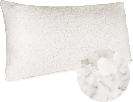 Bed Pillows for Sleeping, Shredded Memory Foam Pillows Adjustable Cooling Pillow for Side Back Stomach Sleepers,King Size Bed Pillow 1 Pack