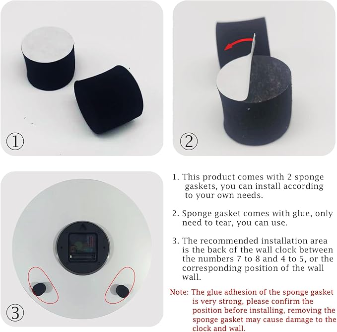 Oversized Decorative Clocks Battery Operated 24 Inch Marble Black Wall Clock for Office Round Non Ticking Wall Clock Silent