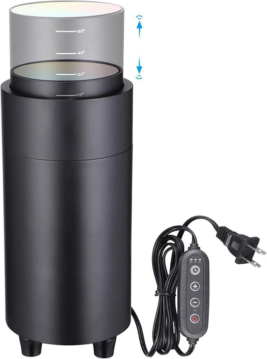 TORCHSTAR 5CCT Zoomable Uplighting Floor Can Light, 10.39 Inch Large Size, 1200LM Dimmable Indoor Spot Light with Auto ON/Off Switch, Integrated Adjustable Focus Lighting, 1800-5000K, Black