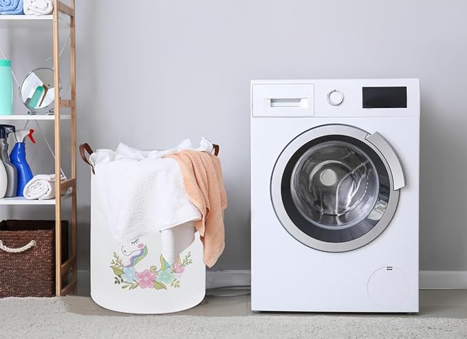 Unicorn Laundry Basket,Kids Unicorn Hamper for Girls Room Decor,Baby Girls Dirty Clothes Hamper,Nursery Hamper for Bedroom Decor,Gift Basket(Colorful Unicorn)