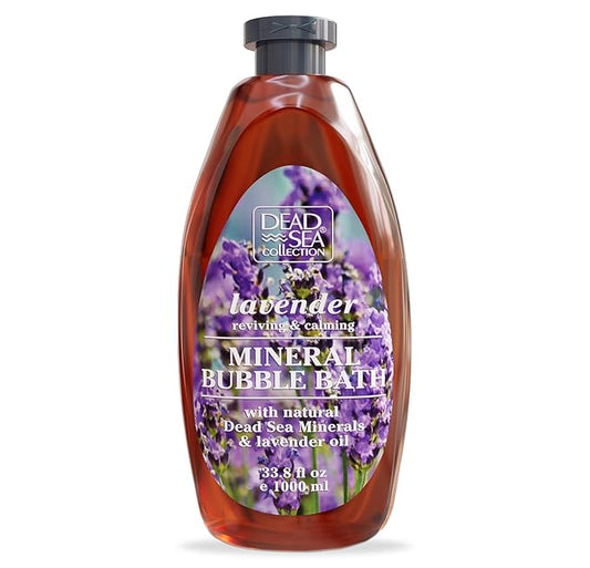 Dead Sea Collection Bubble Bath for Women and Men - with Lavender Oil and Pure Minerals - Nourishing and Moisturizing Skin - 33.8 Fl. Oz